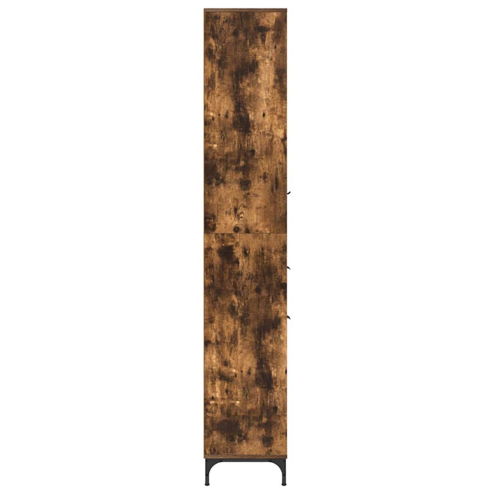 Dulap de baie înalt cu sertar Stejar afumat 31.5 x 33 x 190 cm - WALTI WALTI