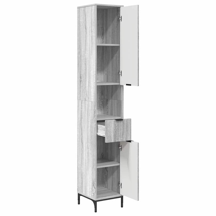 Dulap de baie înalt sonoma gri 31.5 x 33 x 190 cm Lemn compozit - WALTI WALTI
