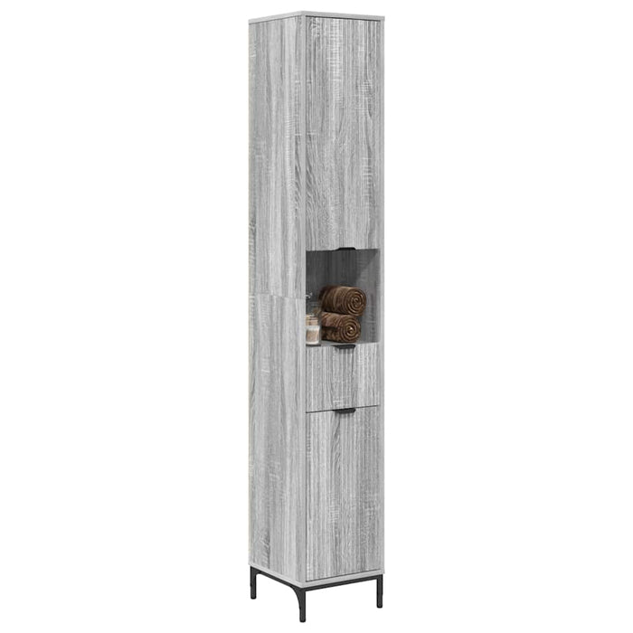 Dulap de baie înalt sonoma gri 31.5 x 33 x 190 cm Lemn compozit - WALTI WALTI