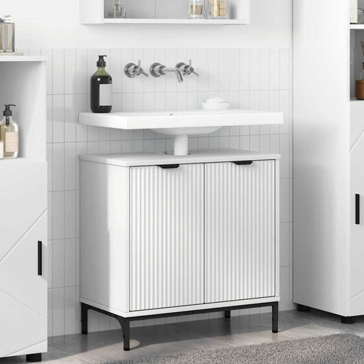 Dulap pentru Chiuveta de Baie cu ușă Alb 60.5 x 33.5 x 61 cm - WALTI WALTI