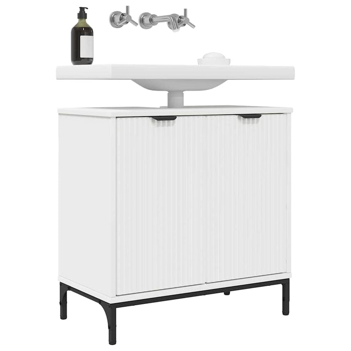 Dulap pentru Chiuveta de Baie cu ușă Alb 60.5 x 33.5 x 61 cm - WALTI WALTI