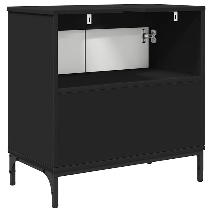 Dulap pentru Chiuveta de Baie cu ușă Negru 60,5 x 33,5 x 61 cm WALTI