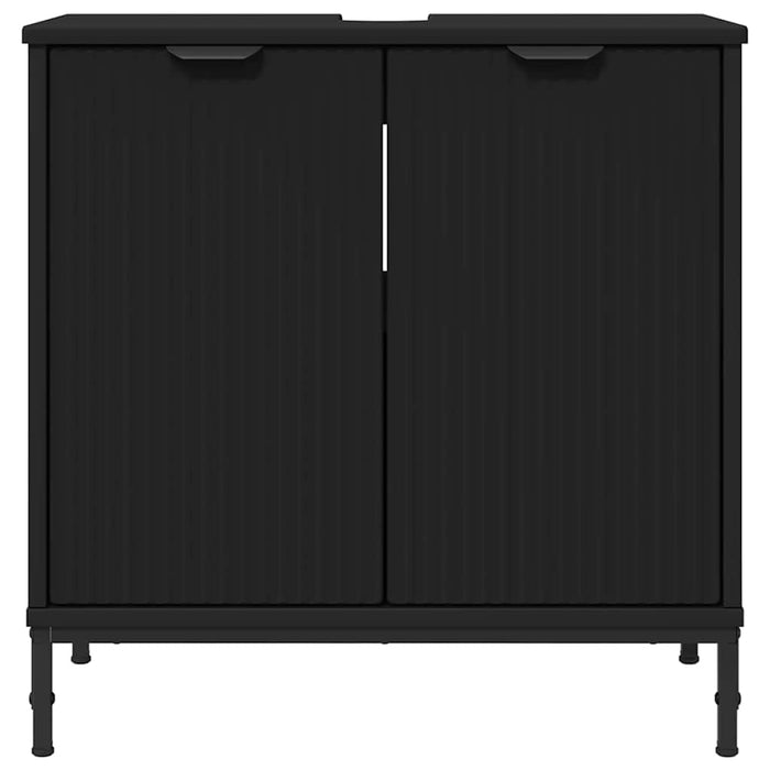 Dulap pentru Chiuveta de Baie cu ușă Negru 60,5 x 33,5 x 61 cm WALTI