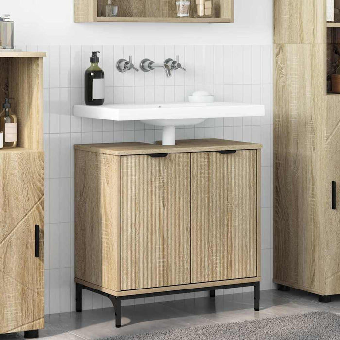 Dulap pentru Chiuveta de Baie Stejar sonoma 60.5 x 33.5 x 61 cm - WALTI WALTI