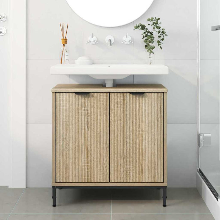 Dulap pentru Chiuveta de Baie Stejar sonoma 60.5 x 33.5 x 61 cm - WALTI WALTI