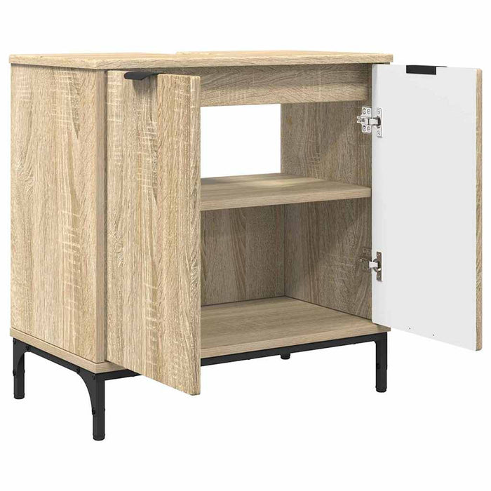 Dulap pentru Chiuveta de Baie Stejar sonoma 60.5 x 33.5 x 61 cm - WALTI WALTI