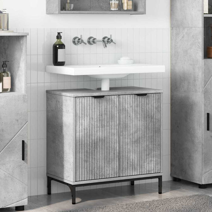 Dulap pentru Chiuveta de Baie Gri beton 60.5 x 33.5 x 61 cm - WALTI WALTI