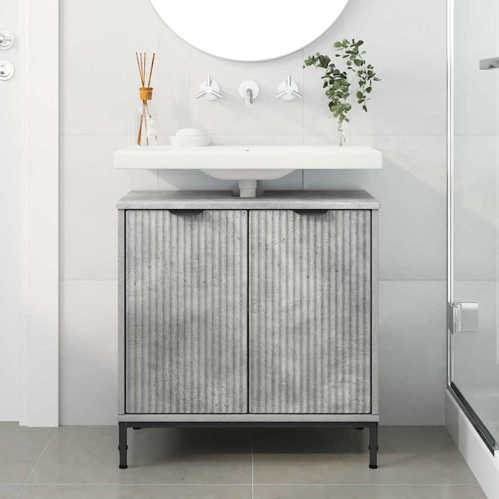 Dulap pentru Chiuveta de Baie Gri beton 60.5 x 33.5 x 61 cm - WALTI WALTI