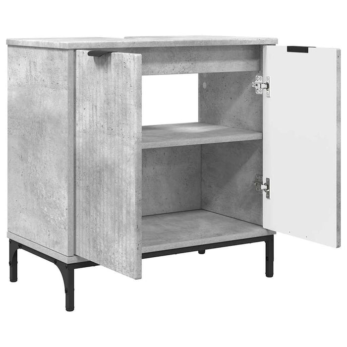 Dulap pentru Chiuveta de Baie Gri beton 60.5 x 33.5 x 61 cm - WALTI WALTI