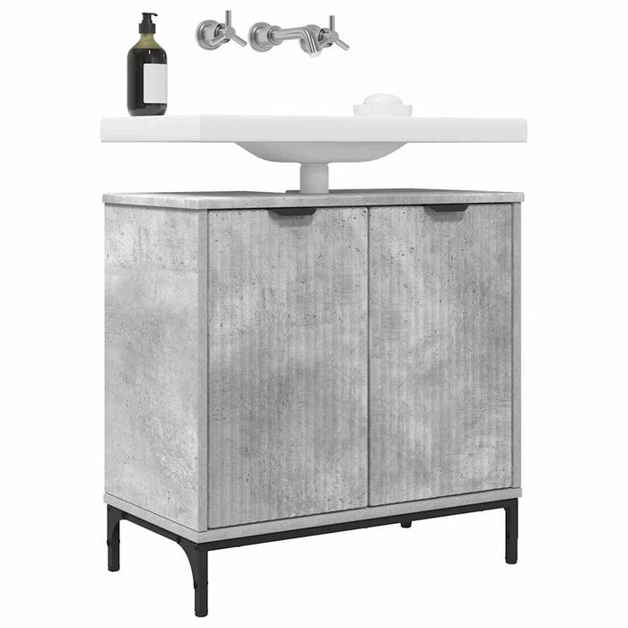 Dulap pentru Chiuveta de Baie Gri beton 60.5 x 33.5 x 61 cm - WALTI WALTI