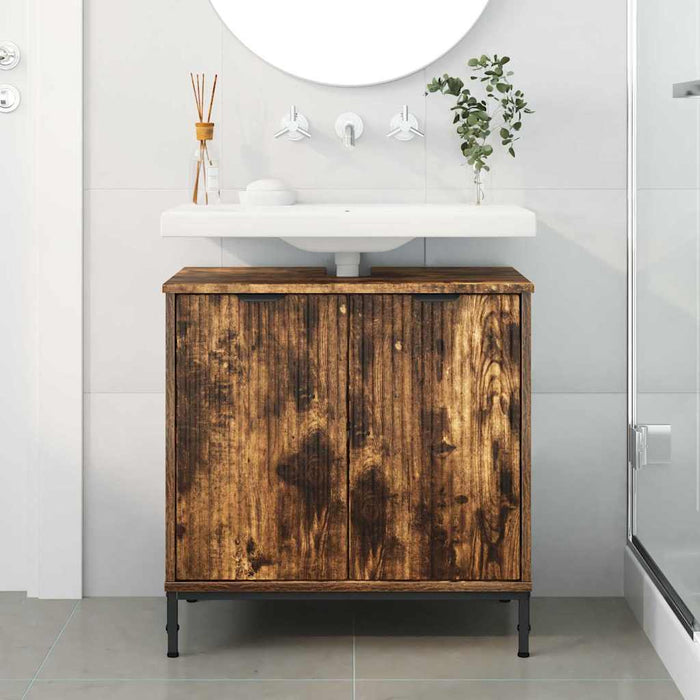 Dulap pentru Chiuveta de Baie Stejar afumat 60.5 x 33.5 x 61 cm - WALTI WALTI