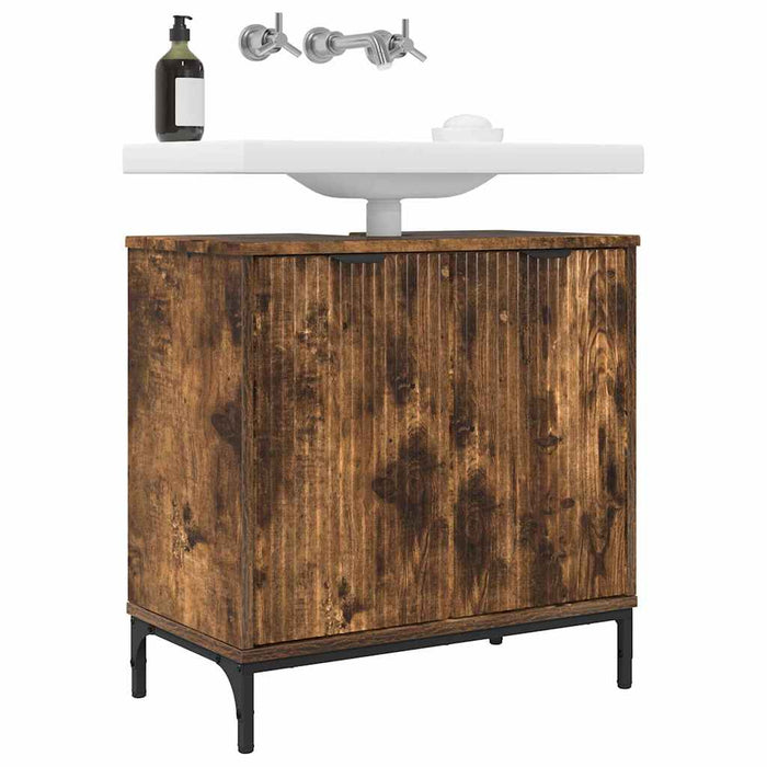 Dulap pentru Chiuveta de Baie Stejar afumat 60.5 x 33.5 x 61 cm - WALTI WALTI