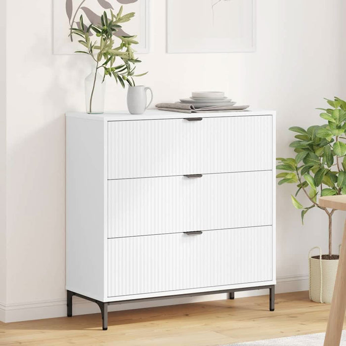 Bufet cu sertar Alb 79.5 x 33 x 82 cm Lemn compozit - WALTI WALTI