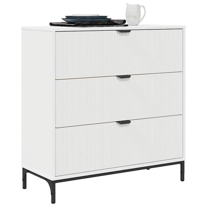 Bufet cu sertar Alb 79.5 x 33 x 82 cm Lemn compozit - WALTI WALTI