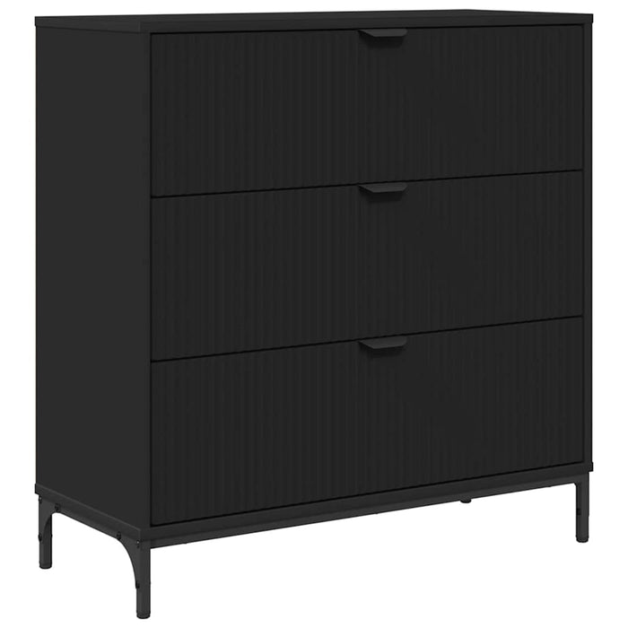 Bufet cu sertar Negru 79,5 x 33 x 82 cm Lemn compozit WALTI