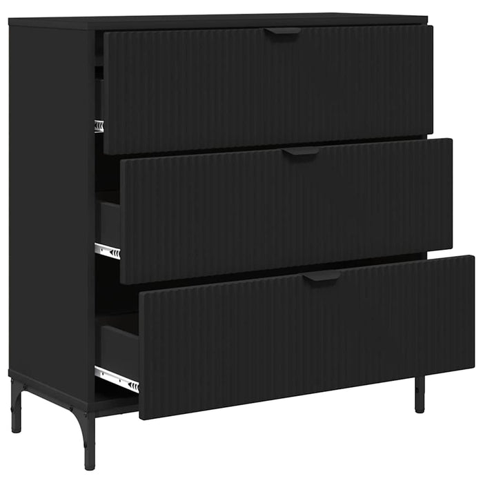 Bufet cu sertar Negru 79,5 x 33 x 82 cm Lemn compozit WALTI