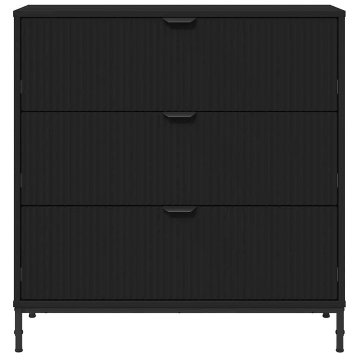 Bufet cu sertar Negru 79,5 x 33 x 82 cm Lemn compozit WALTI