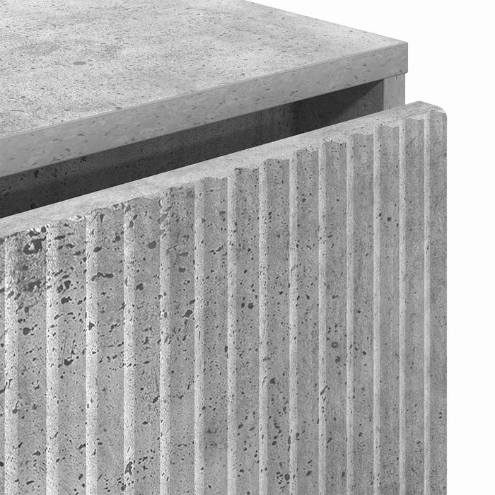 Bufet cu sertar Gri beton 79.5 x 33 x 82 cm Lemn compozit - WALTI WALTI