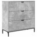 Bufet cu sertar Gri beton 79.5 x 33 x 82 cm Lemn compozit - WALTI WALTI