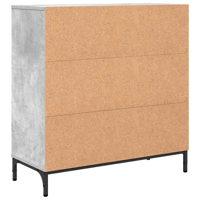 Bufet cu sertar Gri beton 79.5 x 33 x 82 cm Lemn compozit - WALTI WALTI