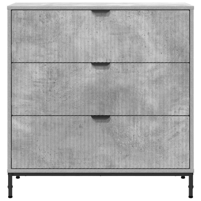 Bufet cu sertar Gri beton 79.5 x 33 x 82 cm Lemn compozit - WALTI WALTI