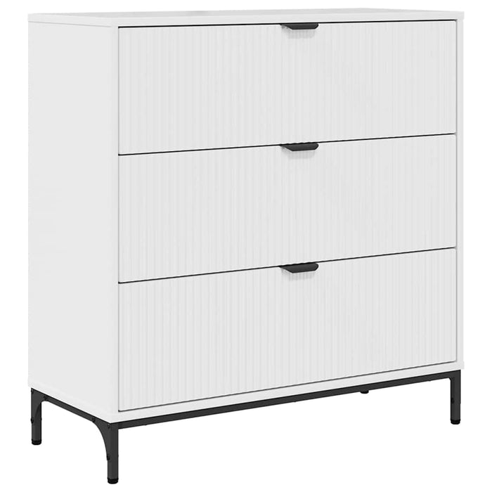 Bufet Alb foarte lucios 79.5 x 33 x 82 cm Lemn compozit - WALTI WALTI