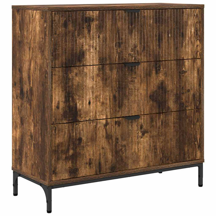 Bufet cu sertar Stejar afumat 79.5 x 33 x 82 cm Lemn compozit - WALTI WALTI