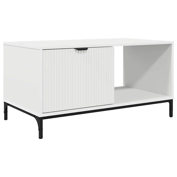 Masă de cafea cu sertar Alb 90 x 49 x 46 cm Lemn compozit - WALTI WALTI