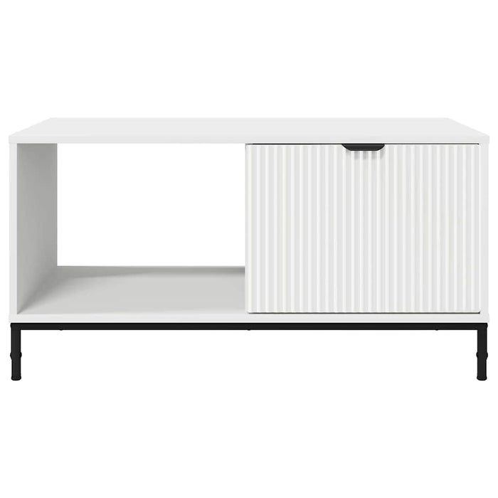 Masă de cafea cu sertar Alb 90 x 49 x 46 cm Lemn compozit - WALTI WALTI