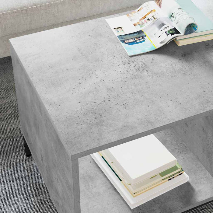 Masă de cafea Gri din beton 90 x 49 x 46 cm Lemn compozit - WALTI WALTI