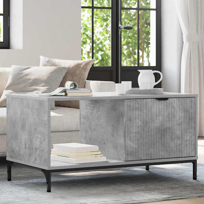 Masă de cafea Gri din beton 90 x 49 x 46 cm Lemn compozit - WALTI WALTI