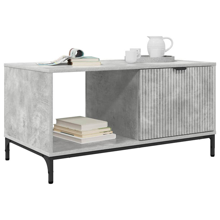Masă de cafea Gri din beton 90 x 49 x 46 cm Lemn compozit - WALTI WALTI