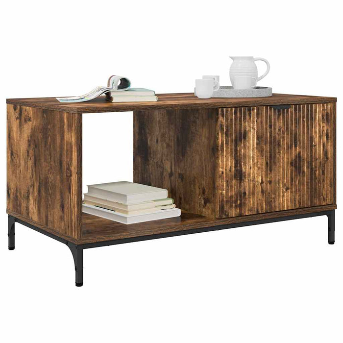Masă de cafea Stejar fumuriu 90 x 49 x 46 cm Lemn compozit - WALTI WALTI