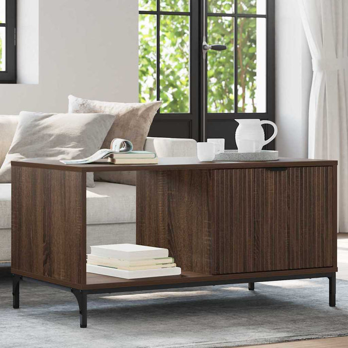 Masă de cafea Stejar închis 90 x 49 x 46 cm Lemn compozit - WALTI WALTI