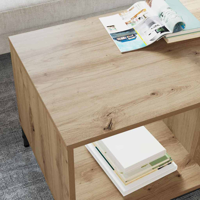 Masă de cafea Stejar Artizanal 90 x 49 x 46 cm Lemn compozit - WALTI WALTI