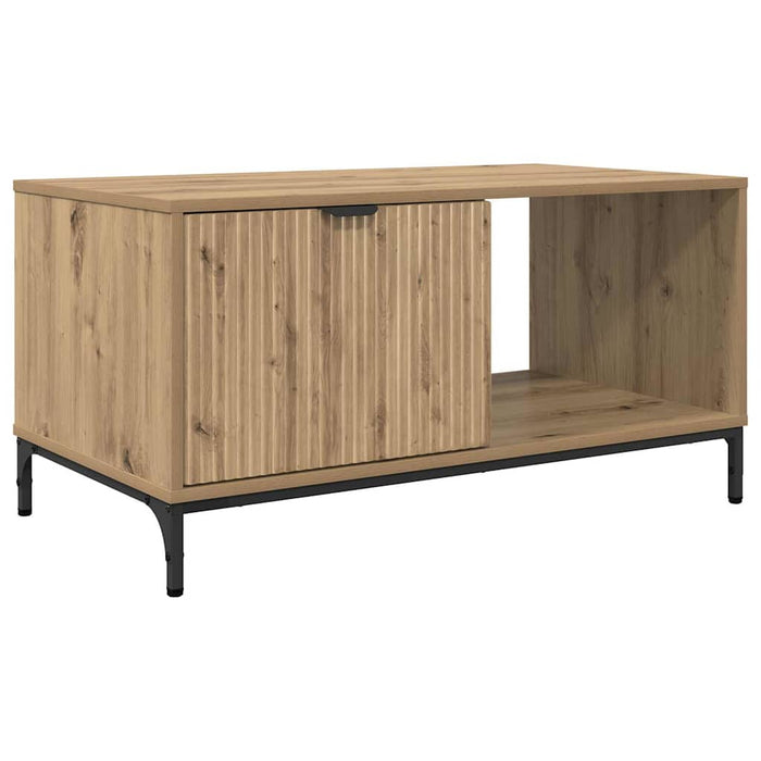 Masă de cafea Stejar Artizanal 90 x 49 x 46 cm Lemn compozit - WALTI WALTI