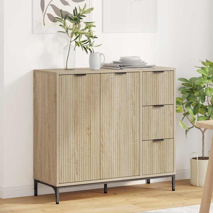 Bufet cu sertar Stejar sonoma 89.5 x 33 x 82 cm Lemn compozit - WALTI WALTI