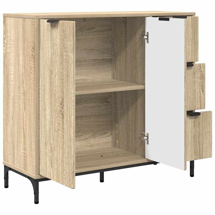 Bufet cu sertar Stejar sonoma 89.5 x 33 x 82 cm Lemn compozit - WALTI WALTI