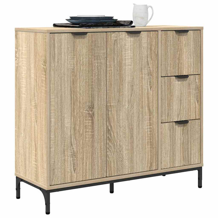 Bufet cu sertar Stejar sonoma 89.5 x 33 x 82 cm Lemn compozit - WALTI WALTI