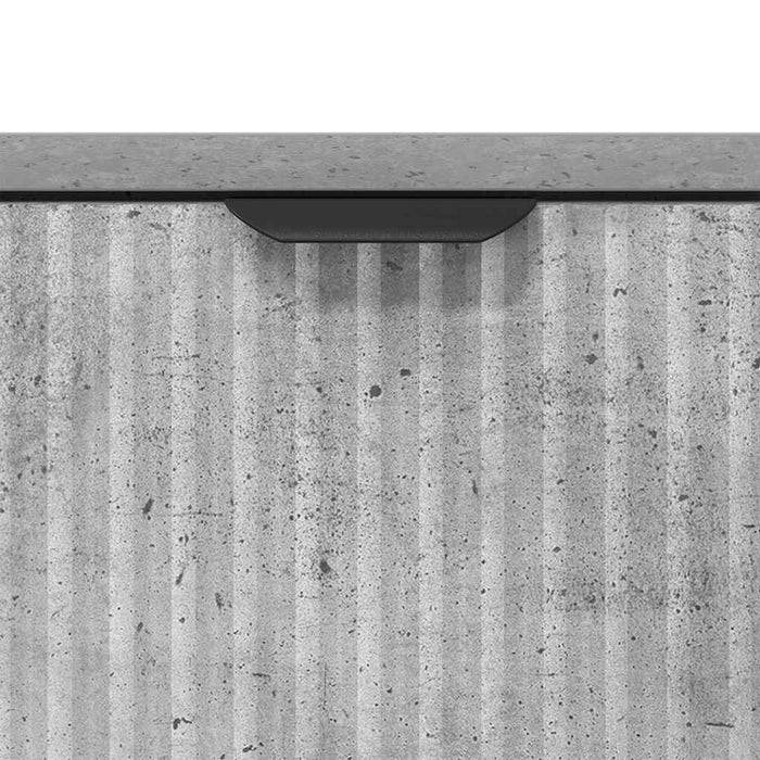 Bufet cu sertar Gri beton 89.5 x 33 x 82 cm Lemn compozit - WALTI WALTI