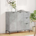 Bufet cu sertar Gri beton 89.5 x 33 x 82 cm Lemn compozit - WALTI WALTI