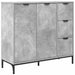 Bufet cu sertar Gri beton 89.5 x 33 x 82 cm Lemn compozit - WALTI WALTI