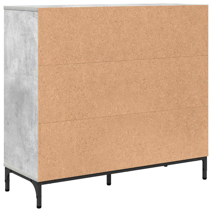Bufet cu sertar Gri beton 89.5 x 33 x 82 cm Lemn compozit - WALTI WALTI