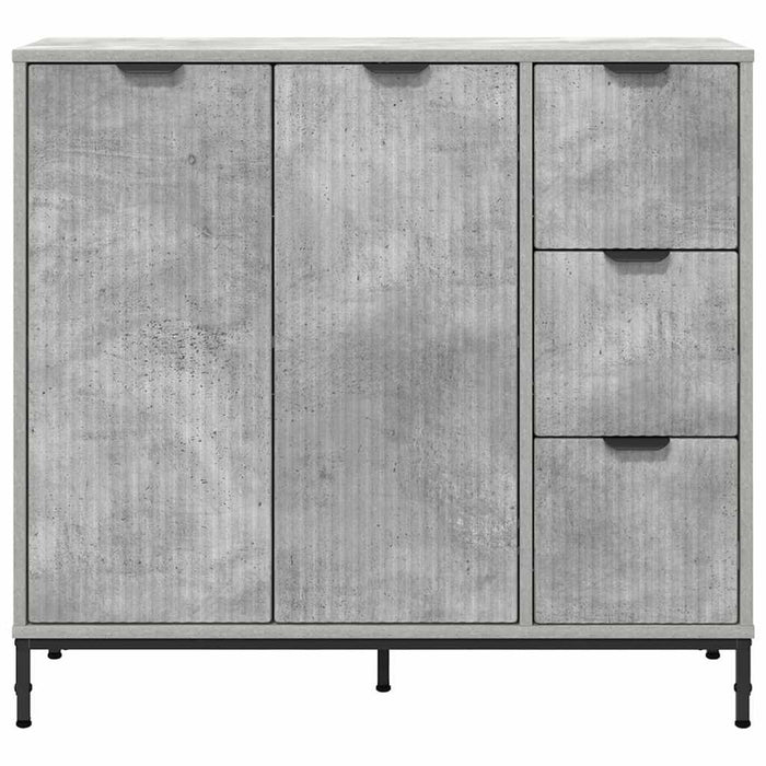 Bufet cu sertar Gri beton 89.5 x 33 x 82 cm Lemn compozit - WALTI WALTI