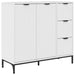 Bufet Alb foarte lucios 89.5 x 33 x 82 cm Lemn compozit - WALTI WALTI