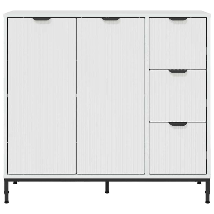 Bufet Alb foarte lucios 89.5 x 33 x 82 cm Lemn compozit - WALTI WALTI
