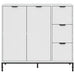 Bufet Alb foarte lucios 89.5 x 33 x 82 cm Lemn compozit - WALTI WALTI