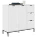 Bufet Alb foarte lucios 89.5 x 33 x 82 cm Lemn compozit - WALTI WALTI