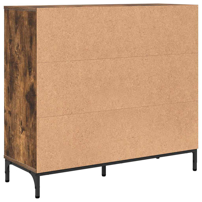 Bufet cu sertar Stejar afumat 89.5 x 33 x 82 cm Lemn compozit - WALTI WALTI
