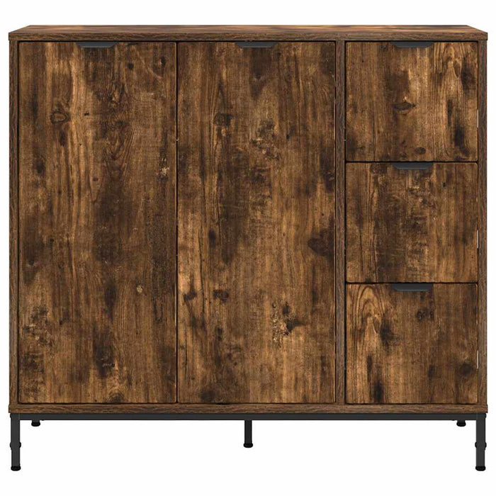 Bufet cu sertar Stejar afumat 89.5 x 33 x 82 cm Lemn compozit - WALTI WALTI